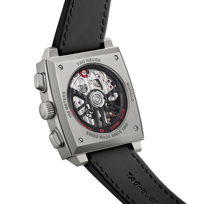 TAG Heuer Monaco Cronografo 39mm Orologio Uomo Titanio Nero CBL2183.FT6236 - immagine 5