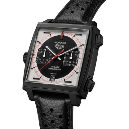 TAG Heuer Monaco Cronografo Cronometro 39mm Edizione Limitata Orologio Uomo Nero CAW218F.FC6356 - immagine 2