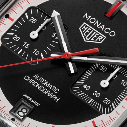 TAG Heuer Monaco Cronografo Cronometro 39mm Edizione Limitata Orologio Uomo Nero CAW218F.FC6356 - immagine 3