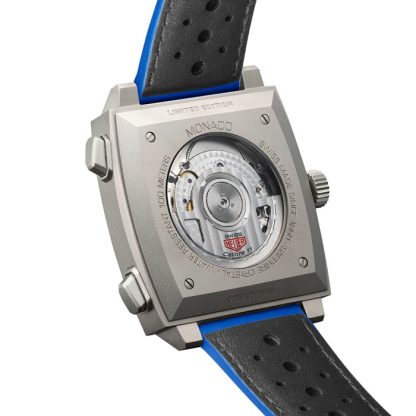 TAG Heuer Monaco Cronografo Racing Blue Edizione Limitata 39mm Orologio Uomo Argento CAW218C.FC6548 - immagine 5