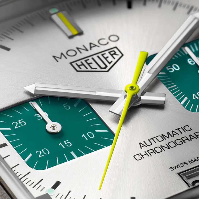 TAG Heuer Monaco Cronografo Racing Green 39mm Orologio Uomo CAW218E.FC6565 - immagine 3