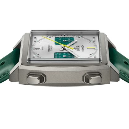 TAG Heuer Monaco Cronografo Racing Green 39mm Orologio Uomo CAW218E.FC6565 - immagine 4