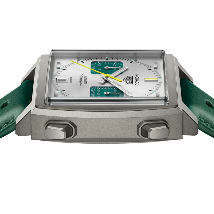 TAG Heuer Monaco Cronografo Racing Green 39mm Orologio Uomo CAW218E.FC6565 - immagine 4
