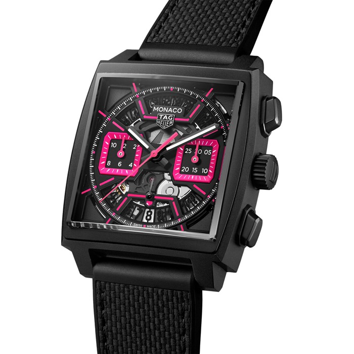 TAG Heuer Monaco Cronografo Rosa 39mm Orologio Uomo CBL218B.FT6236 - immagine 2