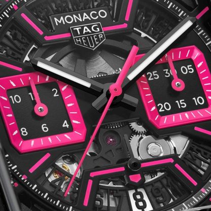 TAG Heuer Monaco Cronografo Rosa 39mm Orologio Uomo CBL218B.FT6236 - immagine 3