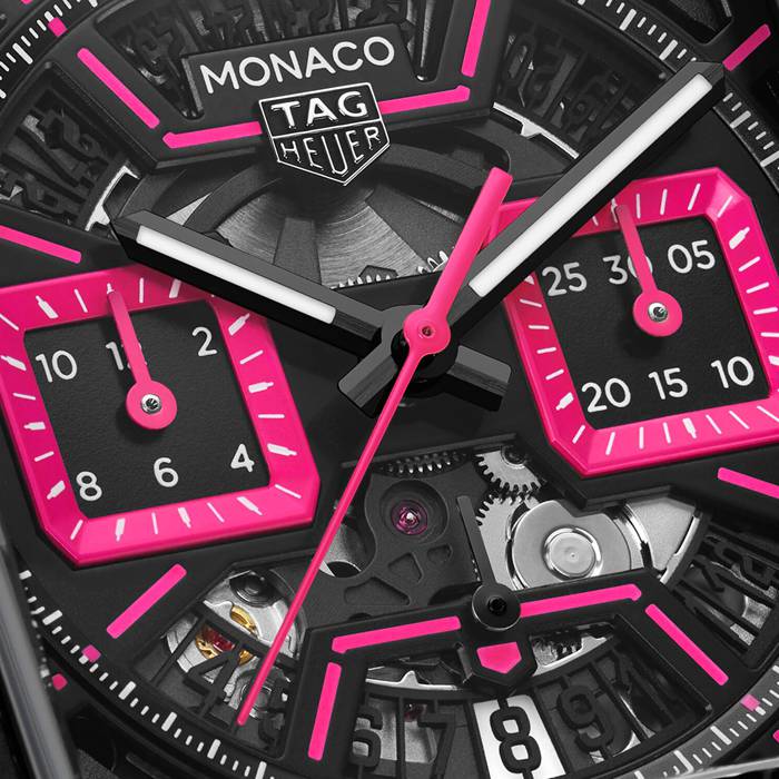 TAG Heuer Monaco Cronografo Rosa 39mm Orologio Uomo CBL218B.FT6236 - immagine 3