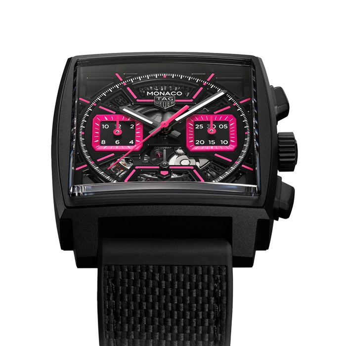 TAG Heuer Monaco Cronografo Rosa 39mm Orologio Uomo CBL218B.FT6236 - immagine 4
