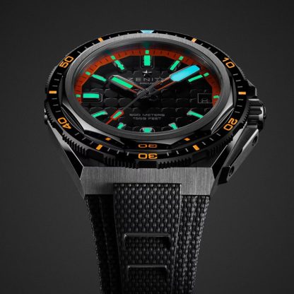 Zenith Defy Extreme Diver 42.5mm Orologio Uomo Cinturino Nero Intercambiabile 95.9600.3620/21.I300 - immagine 5