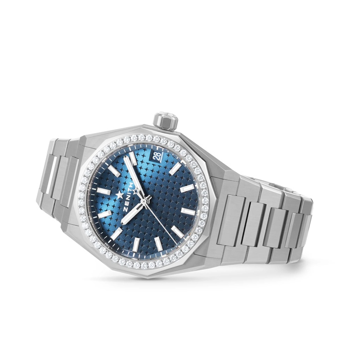 Zenith Defy Skyline 36mm Acciaio e Diamanti Orologio Automatico Blu 16.9400.670/51.I001 - immagine 2