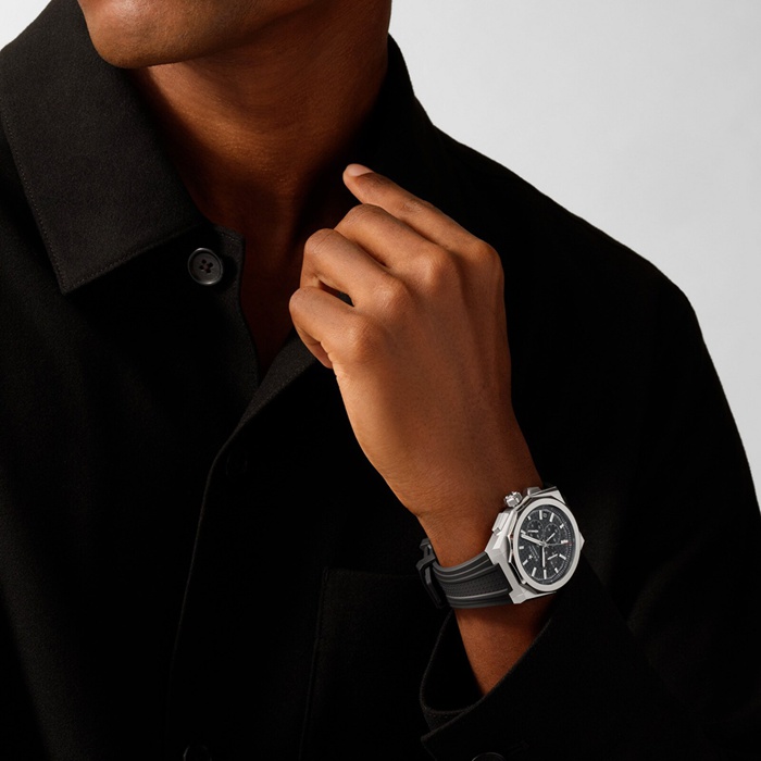 Zenith Defy Skyline Cronografo 42mm Uomo Orologio Nero Cinturino Intercambiabile 03.9500.3600/21.I001 - immagine 3