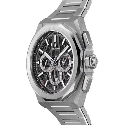 Zenith Defy Skyline Cronografo Scheletrato 42mm Orologio Uomo Cinturino Nero Intercambiabile 03.9500.3600/78.I001 - immagine 3