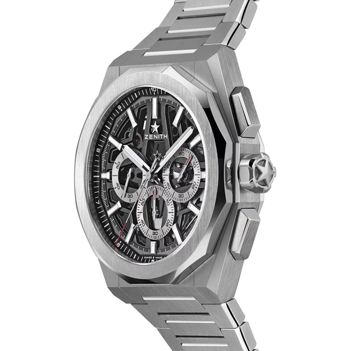 Zenith Defy Skyline Cronografo Scheletrato 42mm Orologio Uomo Cinturino Nero Intercambiabile 03.9500.3600/78.I001 - immagine 3