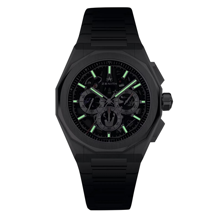 Zenith Defy Skyline Cronografo Scheletrato 42mm Orologio Uomo Cinturino Nero Intercambiabile 03.9500.3600/78.I001 - immagine 4