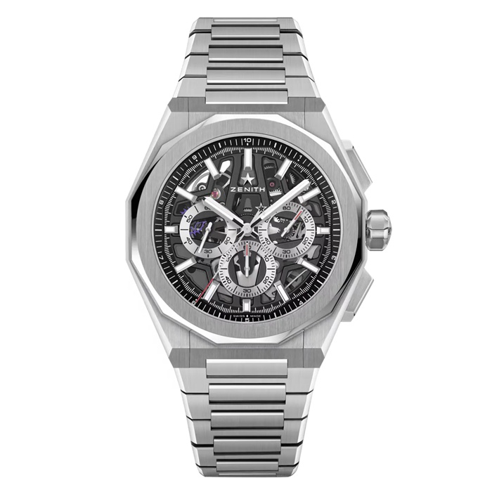 Zenith Defy Skyline Cronografo Scheletrato 42mm Orologio Uomo Cinturino Nero Intercambiabile 03.9500.3600/78.I001