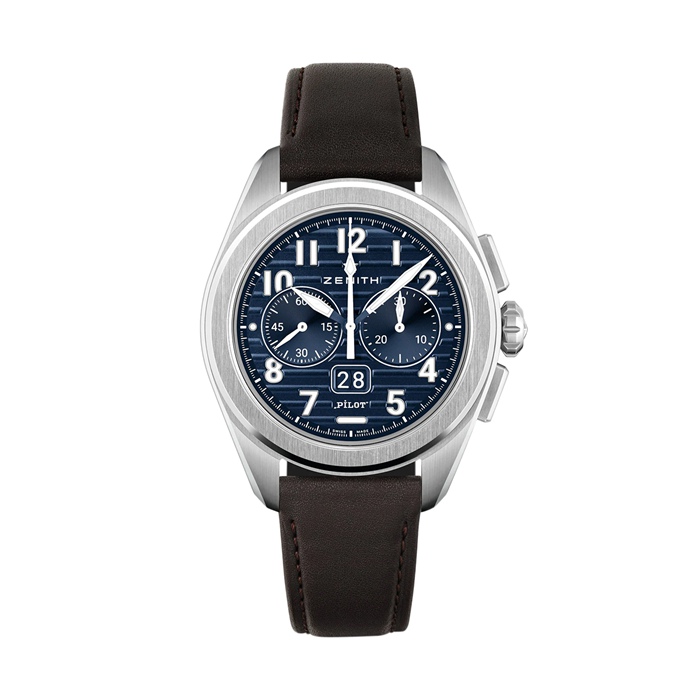Zenith Pilot Automatic 42.5mm Orologio Uomo Blu 2 Cinturini 03.4000.3652/51.I003 - immagine 2