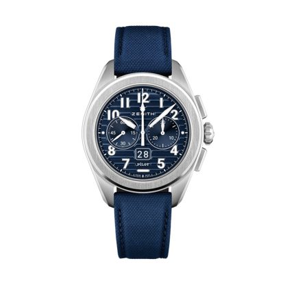Zenith Pilot Automatic 42.5mm Orologio Uomo Blu 2 Cinturini 03.4000.3652/51.I003